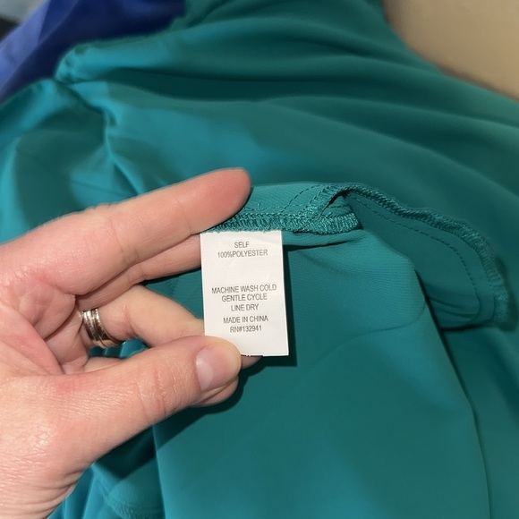 Amanda Uprichard Teal Dress with Square Neckline - Picture 4 of 4